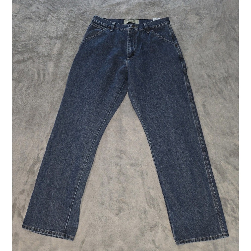 Wrangler Authentics Carpenter Jeans Men's 32 X 32 Blue Side Pockets Cargo